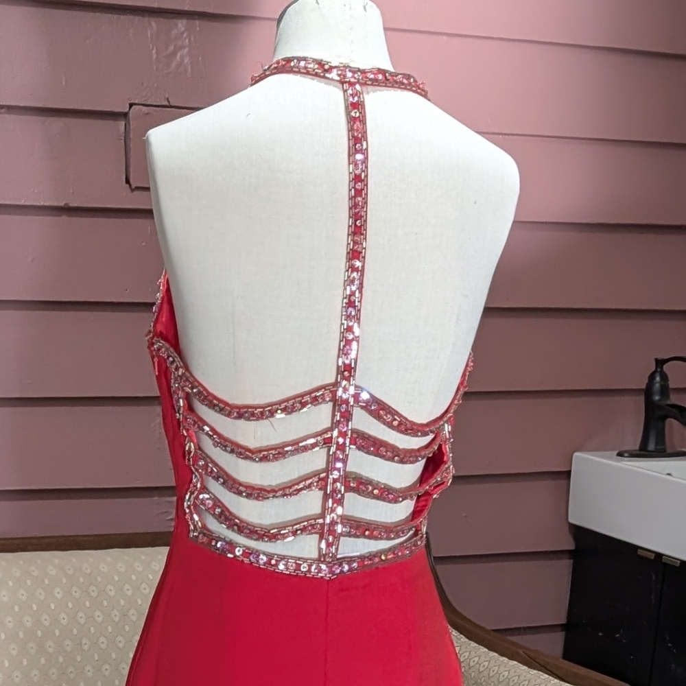 Vintage Y2K Red Pageant Dress - Picture 5 of 5